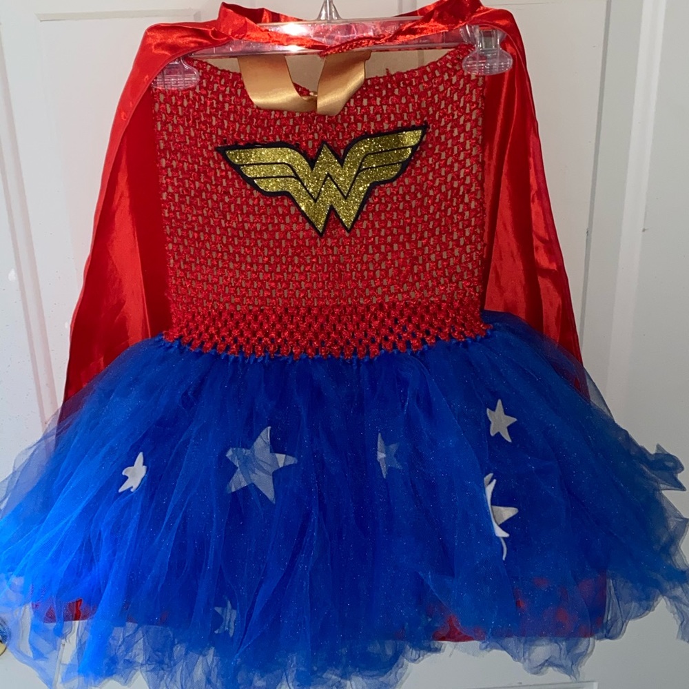 Girls Size 5 Custom Wonder Woman Costume